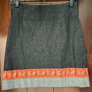 Sac See & Girl Colorblock Denim Mini Skirt